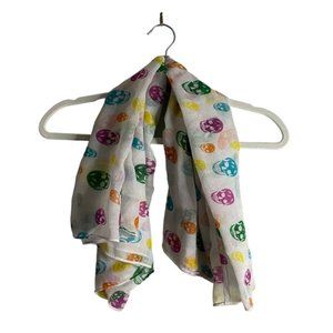 My Princess Academy White Rainbow Infinity Skull Scarf